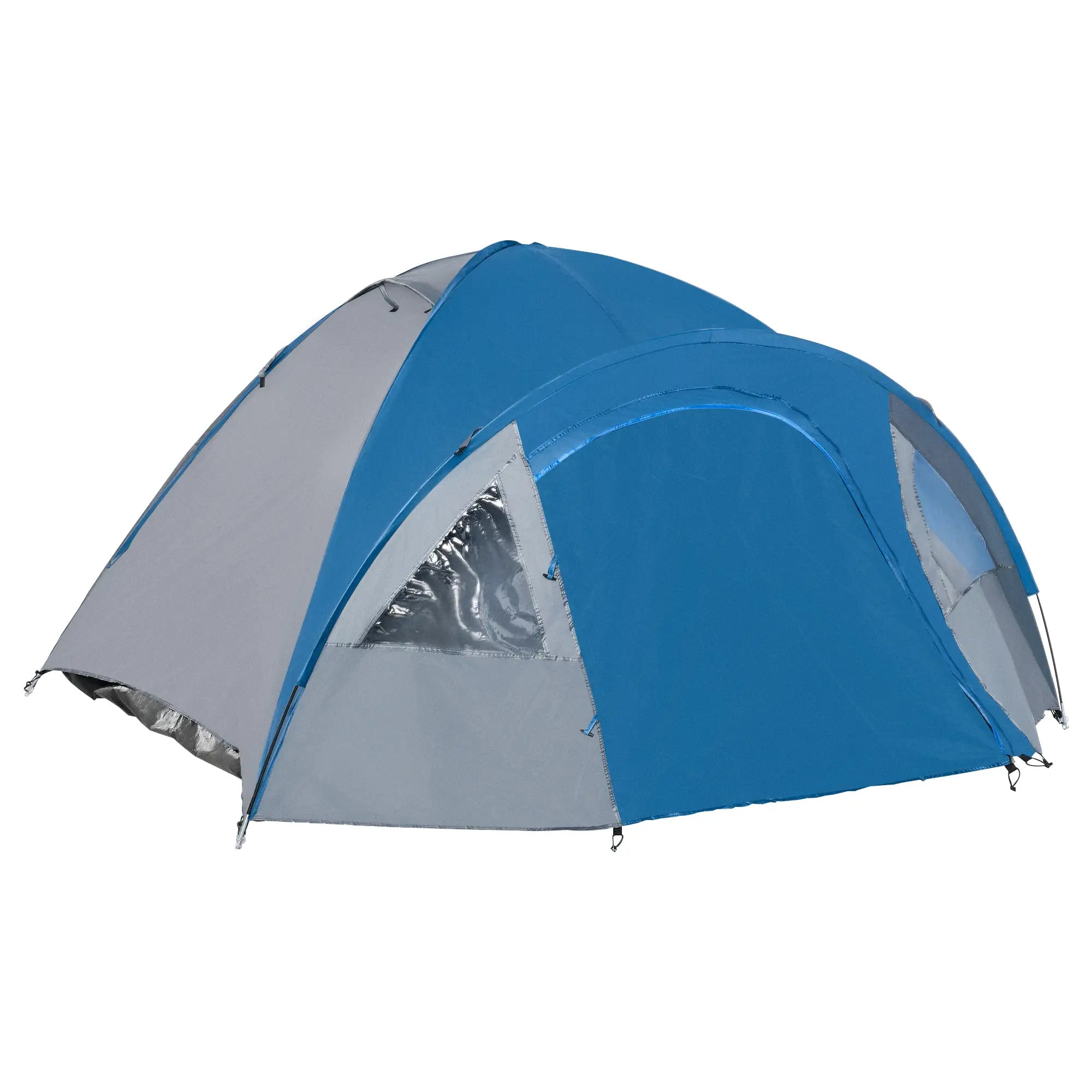 Outsunny Tenda da Campeggio 4 Persone 4 Stagioni con Veranda Esterna