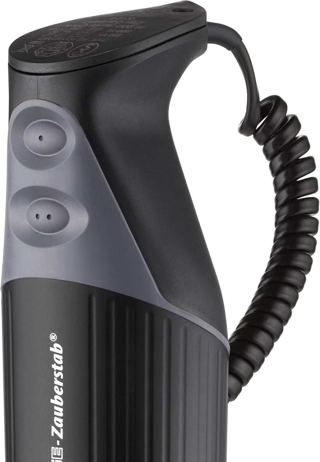 ESGE Zauberstab M 200 BBQ 98215 Frullatore a immersione nero, mixer, frullatore a mano, professionale, incl. accessori, fino a 17.000 giri/min, 200 Watt, design ergonomico dell'impugnatura, doppio interruttore, centratura a innesto, motore AC