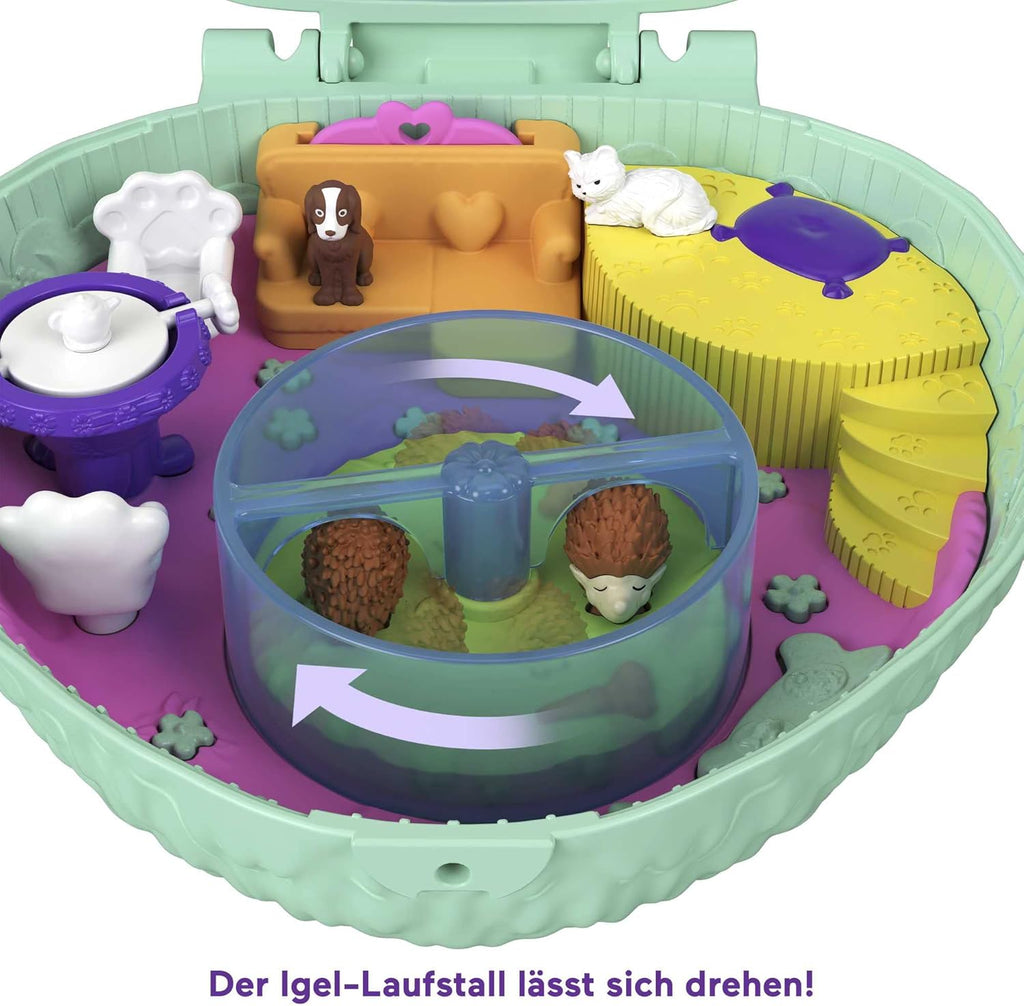 Polly Pocket GTN15 - Valigetta Caffetteria Riccio con Design Caffè e Animali, Mini Bambola Polly e HCG16 - Acquario Lontre, Tema Acquario con Micro Bambole Polly e Nicolas, 5 Sorprese e 12 Accessori