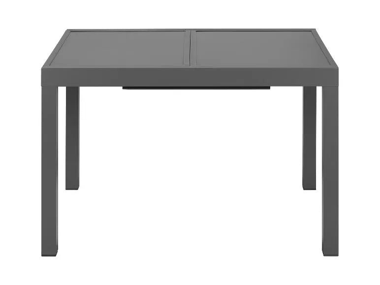 Set in alluminio »Houston«, 9 pezzi - Tavolo allungabile e 8 sedie schienale alto, grigio
