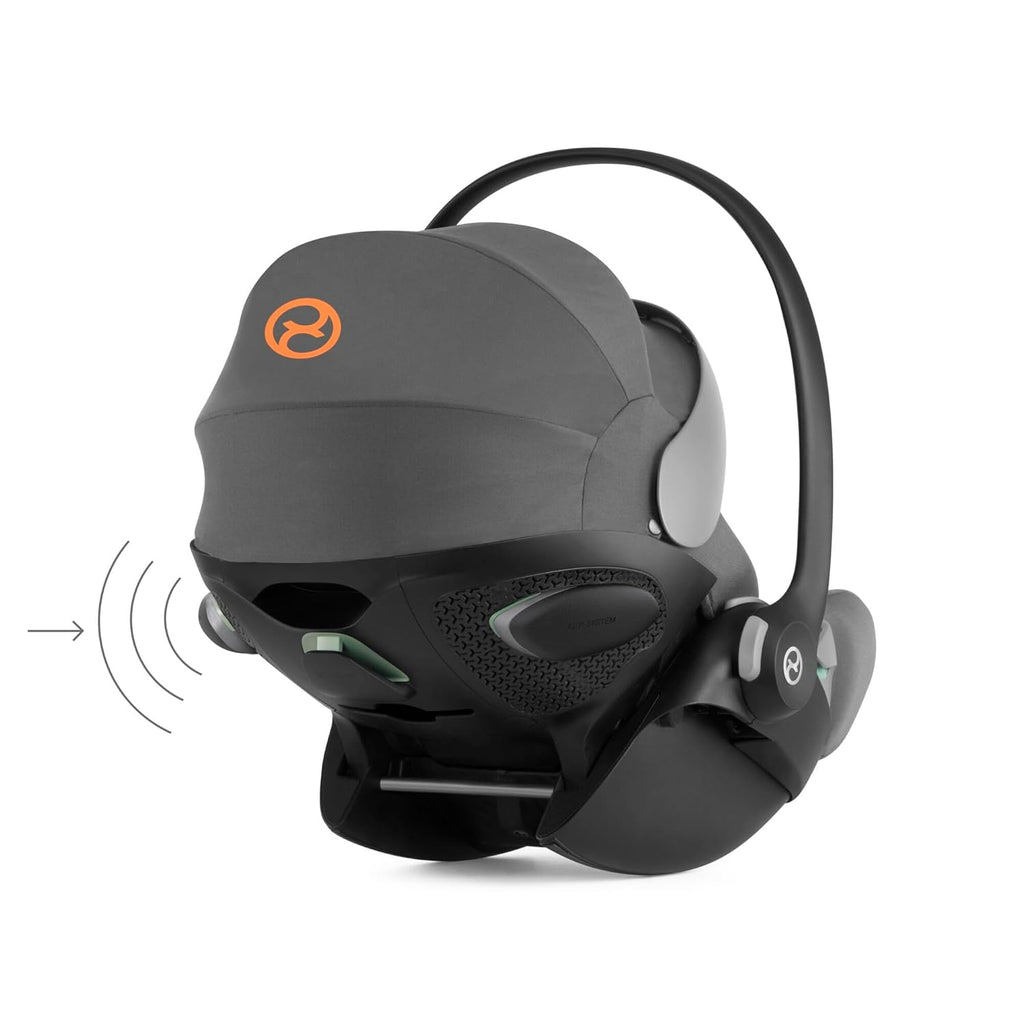 CYBEX Gold Seggiolino auto Cloud G i-Size Comfort, con riduttore per neonato, dalla nascita a circa 24 mesi, per bambini da 40 cm a 87 cm, max. 13 kg, Moon Black