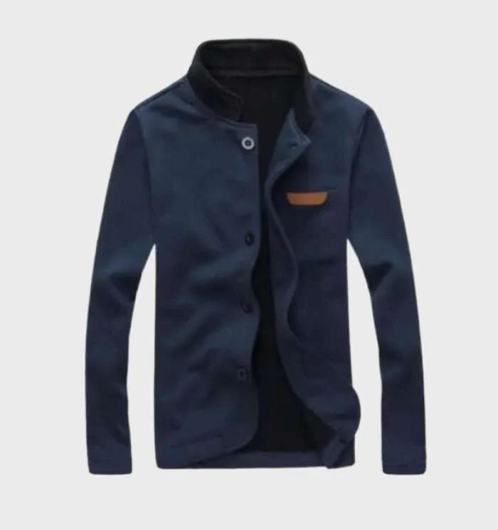 Koen - Giacca casual da uomo con colletto alto e una tasca