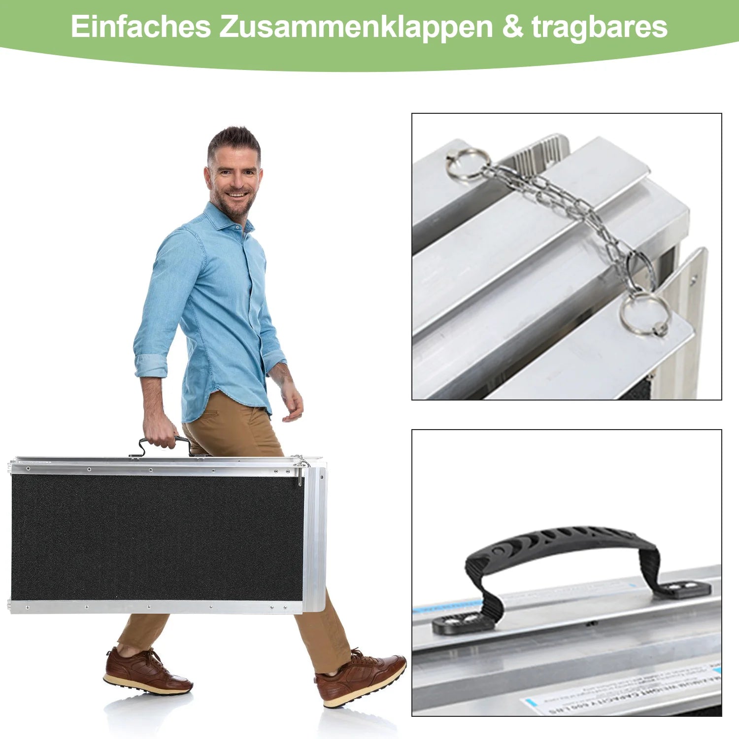 Sonnewelt Rampa per sedia a rotelle Rampa di carico in alluminio fino a 270kg