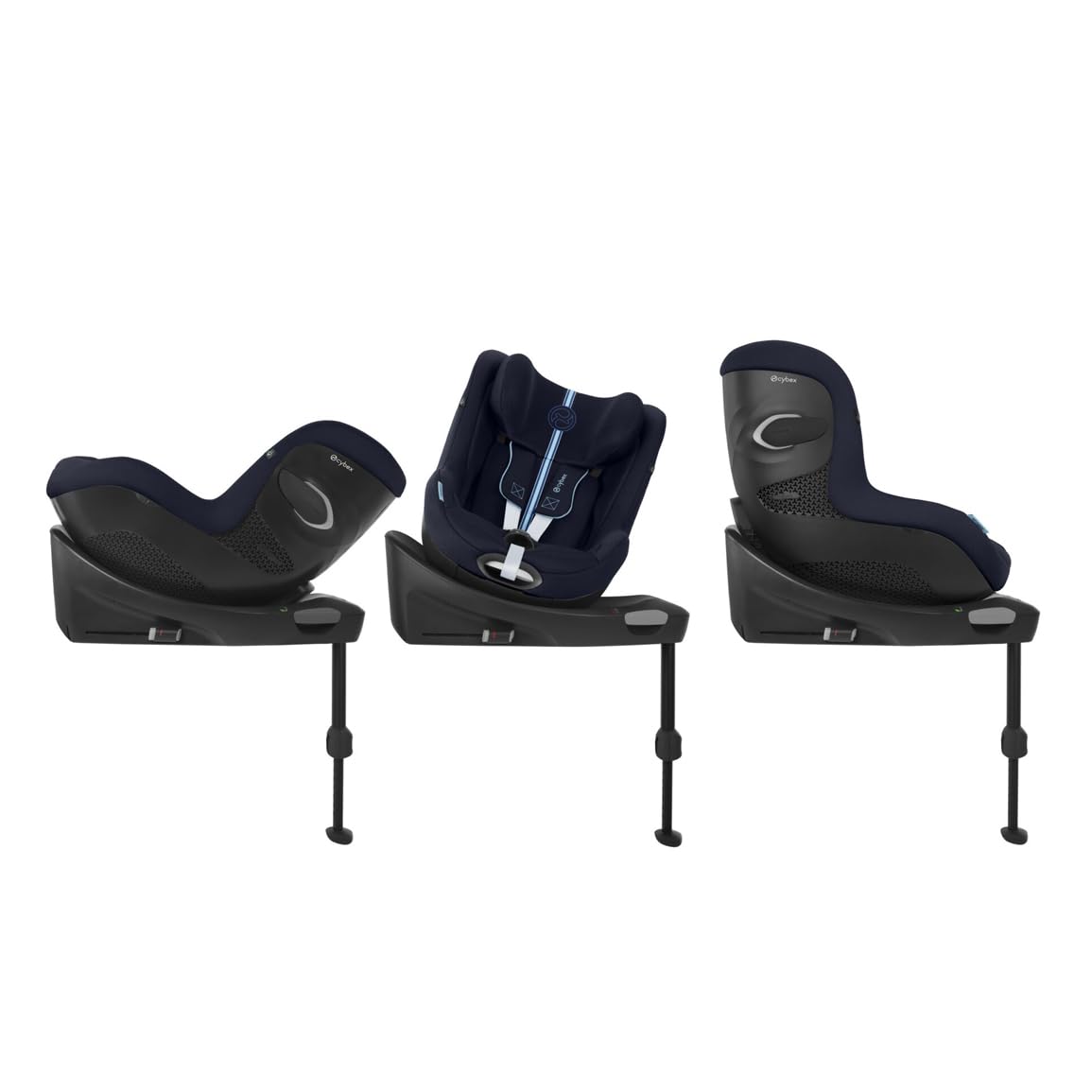 Seggiolino auto CYBEX Gold Sirona Gi i-Size Plus con base, Da 3 mesi a 4 anni circa (Dalla nascita con inserto per neonati), Max. 20 kg, 61-105 cm (Da 40 cm con inserto per neonati), Stormy Blue