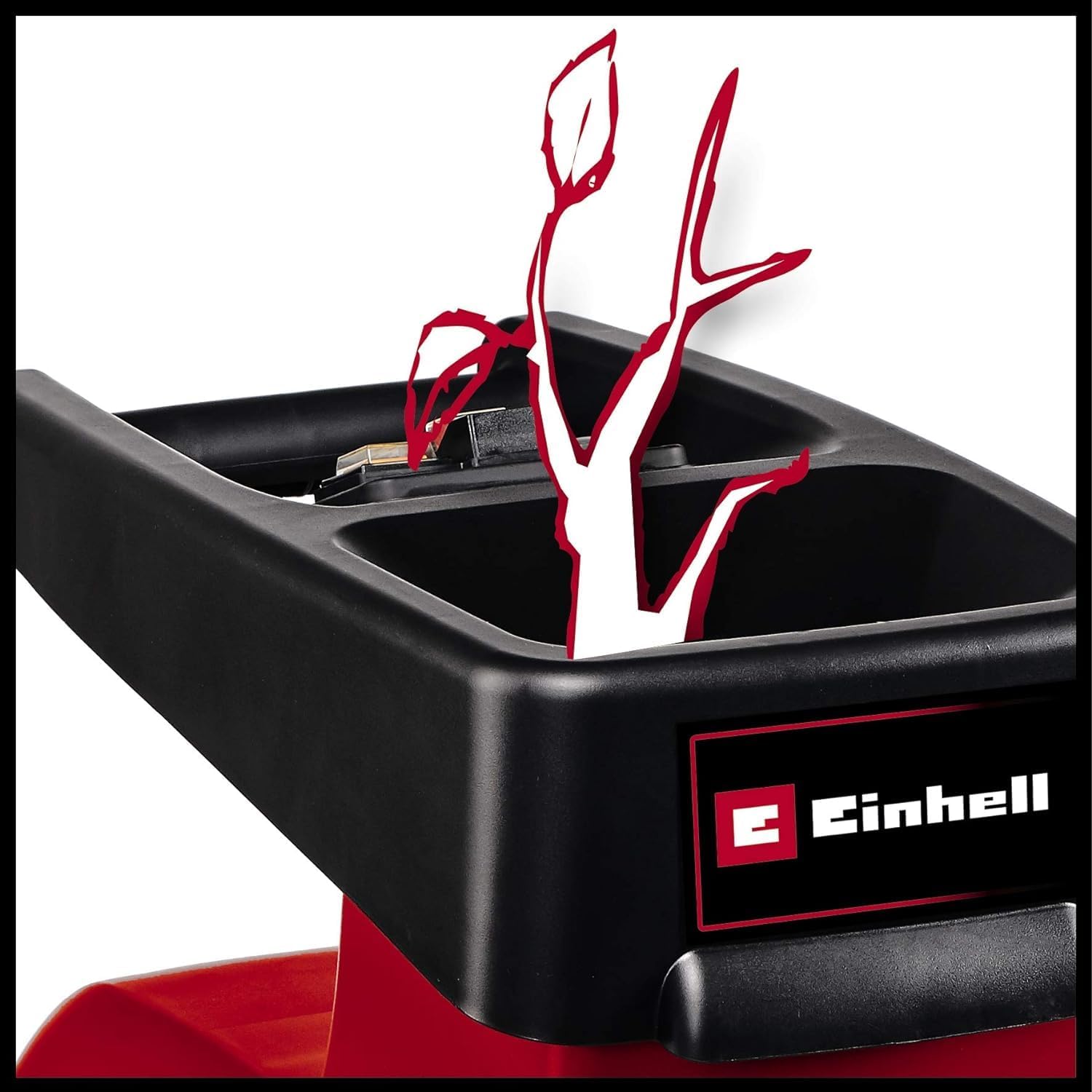 Trituratore elettrico silenzioso Einhell GC-RS 60 CB (2800 W, diametro rami max. 45 mm, rullo trituratore, ampia apertura dell'imbuto, interruttore inversione di marcia, cassetta di raccolta trasparente da 60 L, interruttore di sicurezza integrato)