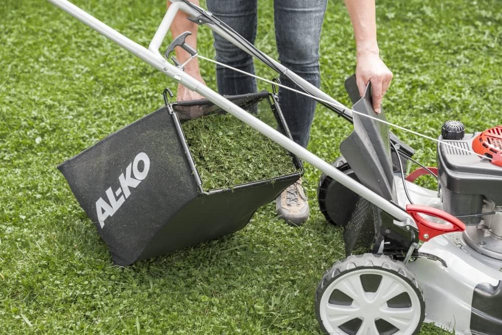 AL-KO Tosaerba a benzina Easy 5.10 SP-S (51 cm larghezza di taglio, 2.3 kW potenza motore, regolazione centralizzata altezza di taglio, Robusta scocca in lamiera d'acciaio, con trazione posteriore, per prati fino a 1800 m²)