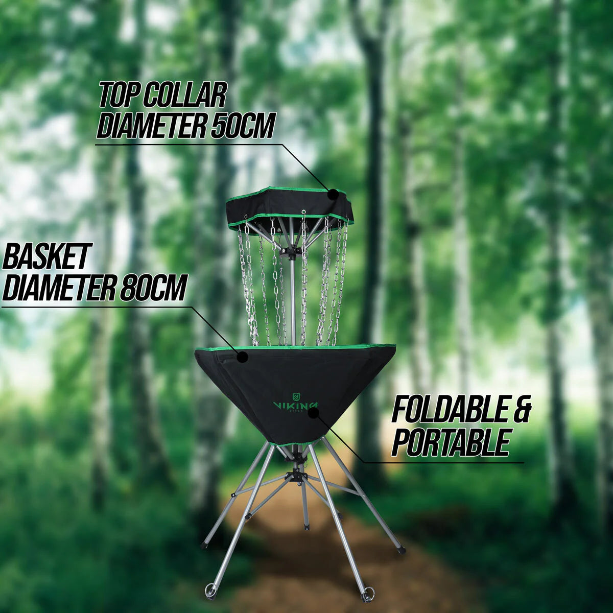 Viking Discs Raid Cesto portatile da disc golf
