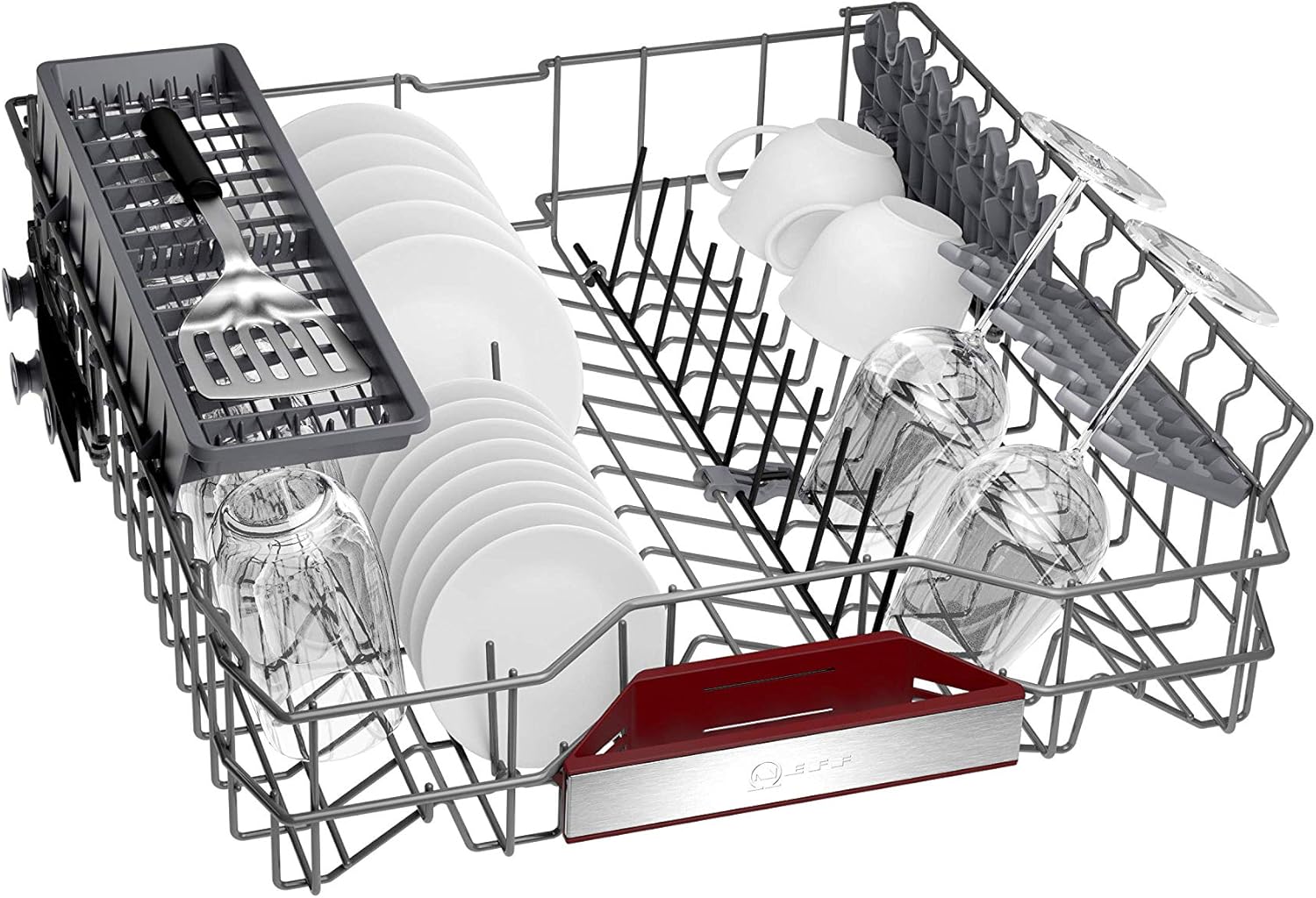 NEFF S157YCX03E, N 70, Lavastoviglie smart a scomparsa totale, 60 cm, cassetto per posate, Made in Germany, Asciugatura Zeolith, lavastoviglie particolarmente silenziosa, cestello superiore regolabile in altezza, forte pressione di spruzzo
