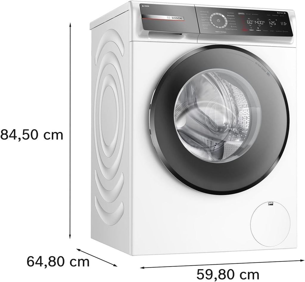 BOSCH WAN28127 Lavatrice Serie 4, a carica frontale, capacità 8 kg, 1400 giri/min, Iron Assist, Active Water Plus, EcoSilence Drive, Speed Perfect, bianco, 60 cm