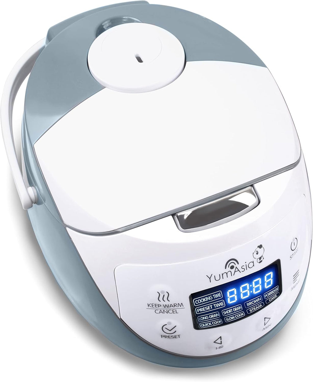 Yum Asia Panda Mini-Reiskocher mit Ninja-Keramikschüssel und Advanced Fuzzy Logic (3,5 Tassen, 0,63 Liter) 4 Reisfunktionen, 4 Multicooker-Funktion, 220–240V