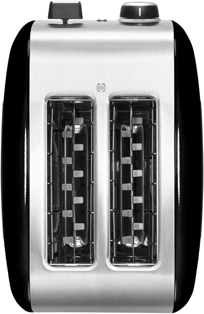KitchenAid 5KMT2115BOB Klassischer Toaster mit 2 Schlitzen, Metall Legierter Stahl, Onyx Black