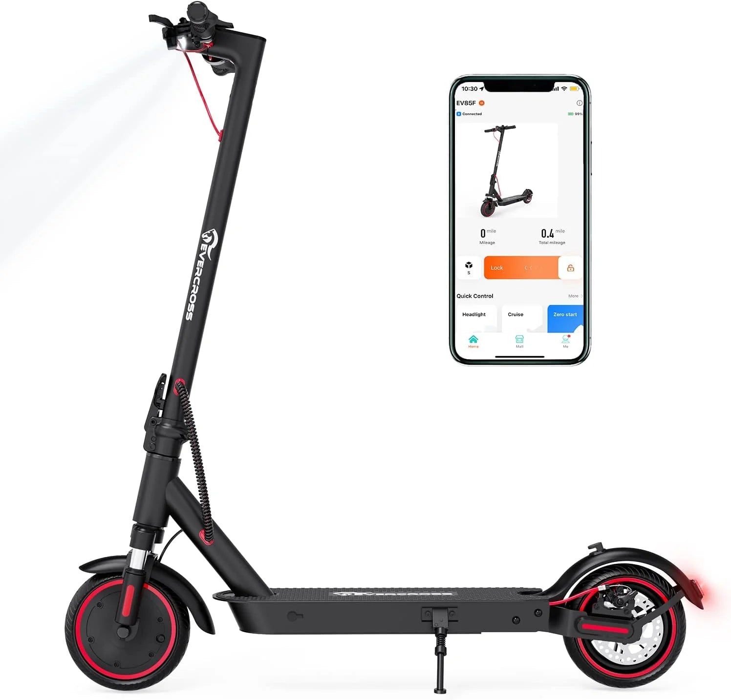 Monopattino Elettrico EVERCROSS EV85F – Motore 350W, 25 km/h, Pneumatici da 8,5 pollici, IP54, Pieghevole