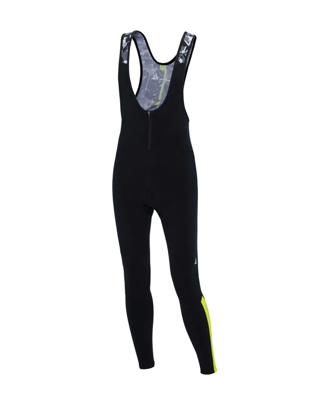 Herren Thermo Fahrradhose Lang Trgerhose Pro Team Schwarz Neon Wei