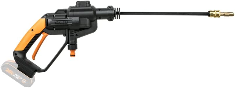 WORX WG620E.2 Akku Hochdruckreiniger Hydroshot 20V – Mobiler Hochdruckreiniger inkl. Multi-Sprühdüse, Waschbürste, Schaumdüse, Flaschenadapter, 6m Schlauch, Ladegerät & 20V Li-Ion Akku