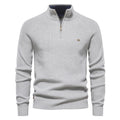 Halb-Reiverschluss Steppstrickpullover für Herren