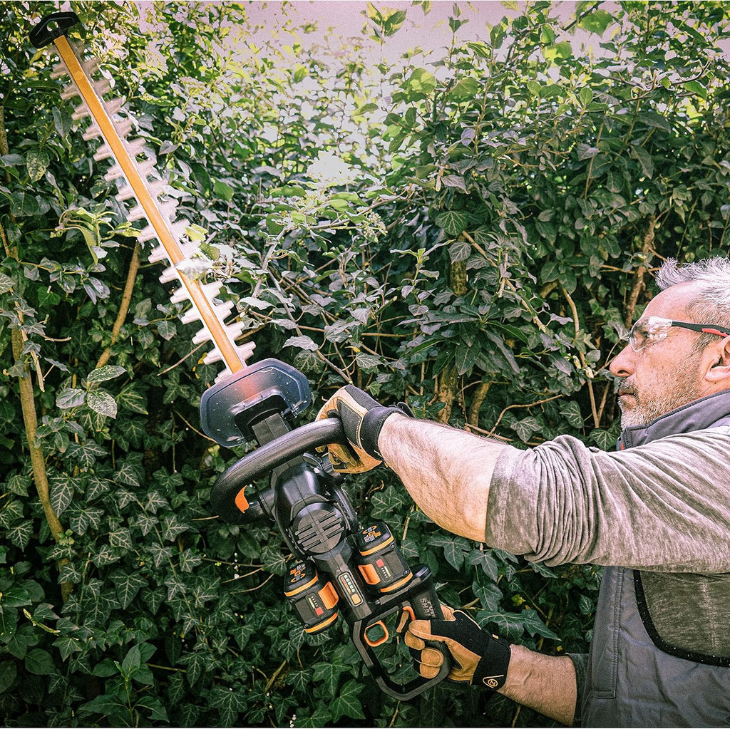 WORX WG286E.9 Nitro Tagliasiepi a batteria professionale 40V – taglio preciso anche ad angoli difficili – potente motore brushless – lunghezza di taglio 58cm – distanza tra i denti 27mm – senza batteria e caricabatterie