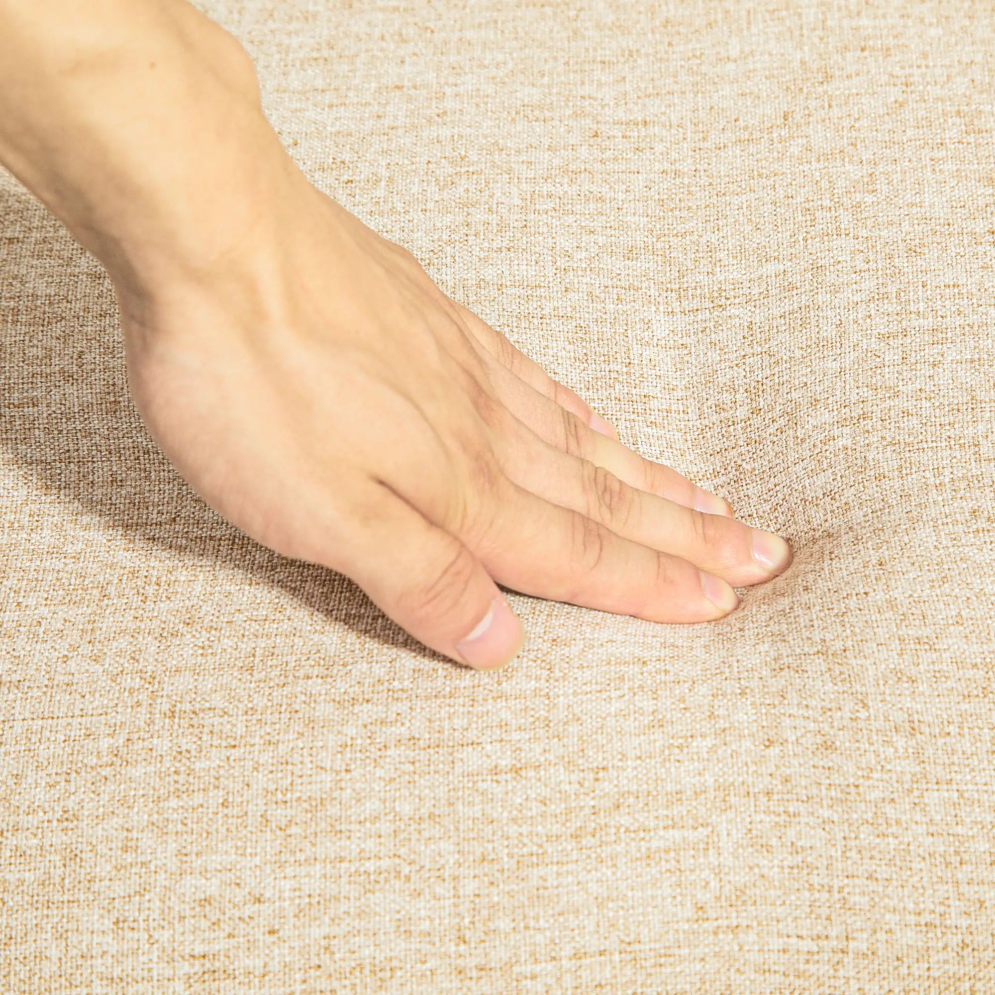 HOMCOM Divano a 2 Posti con Morbida Imbottitura e Cuscini Removibili Beige