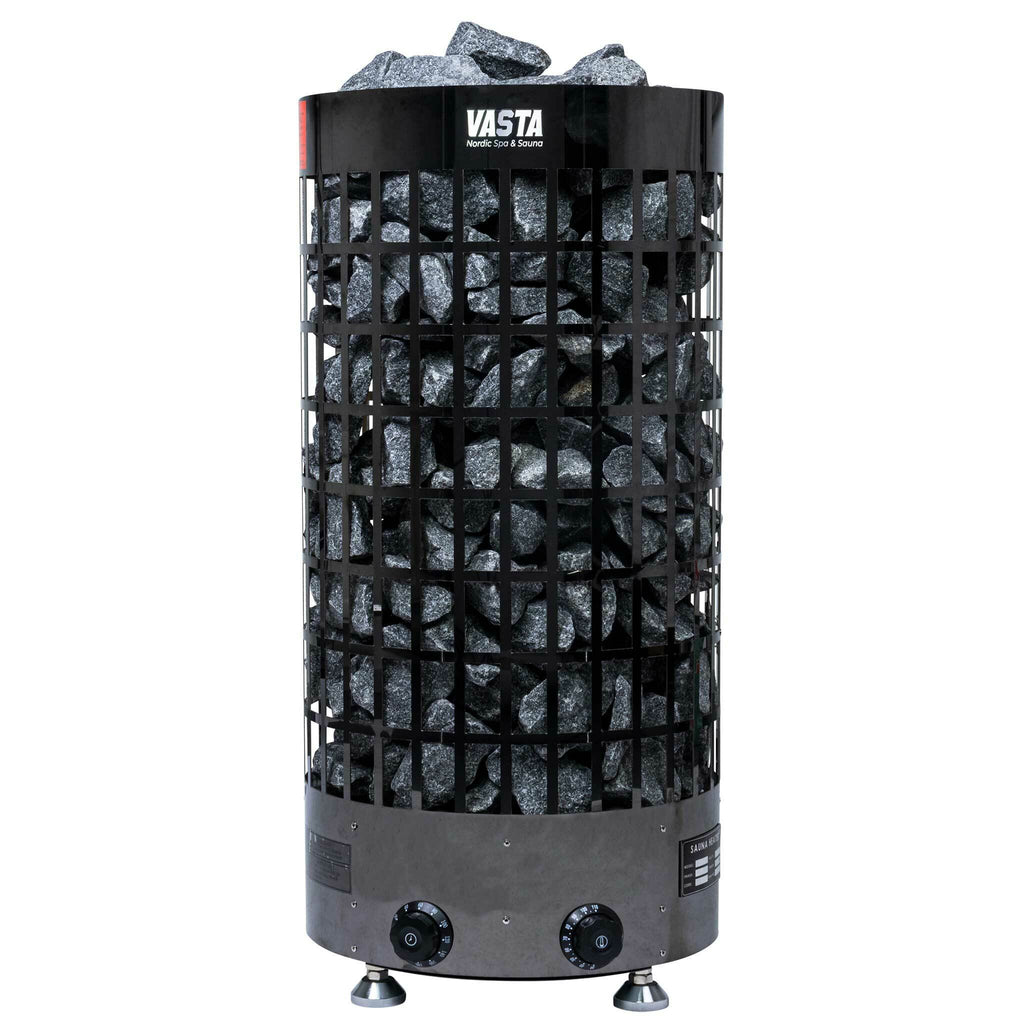 Vasta stufa elettrica per sauna Ignite 6kw, controllo separato, 5-8m3, acciaio nero
