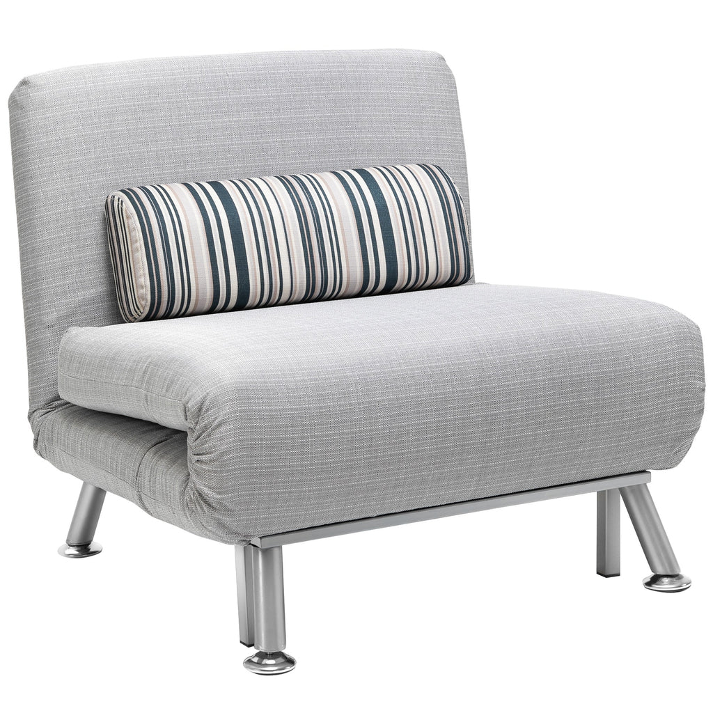 HOMCOM Poltrona Letto 2-in-1 con Schienale Regolabile