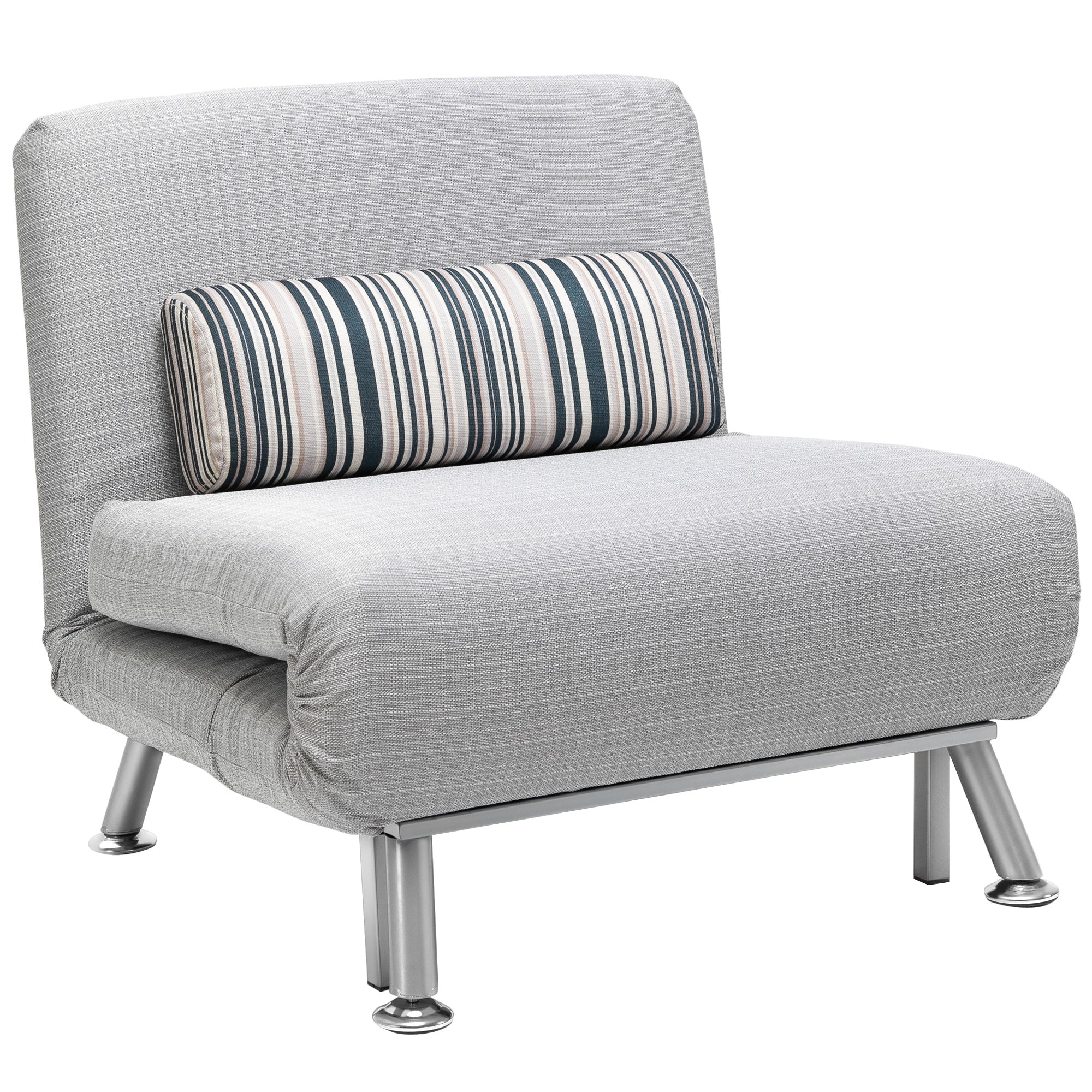 HOMCOM Poltrona Letto 2-in-1 con Schienale Regolabile