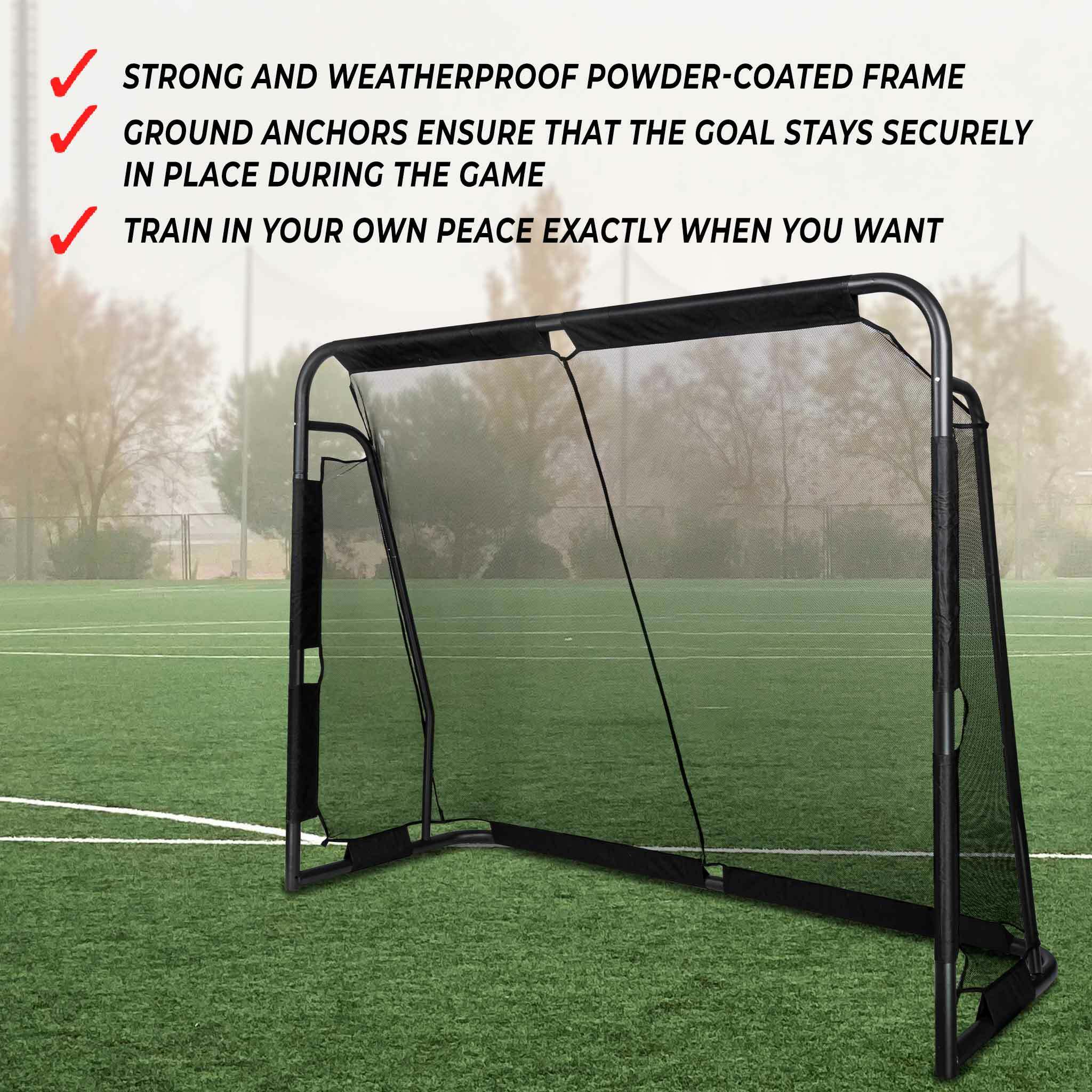 Prosport Fuballtor 220x170x80 Premium schwarz