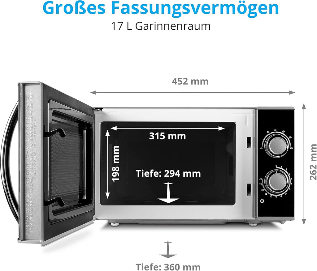 MEDION Forno a microonde (20 litri, 700 watt, compatto e salvaspazio, 5 livelli di potenza, funzione scongelamento, timer, MD11475) bianco