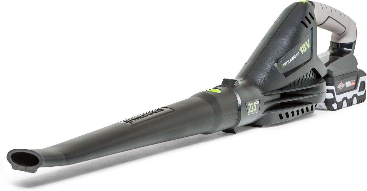 Murray 18V Lithium Ionen Laubbläser Set. IQ18LBK, inklusive 5Ah Batterie und Ladegerät, 225 km/h Blasgeschwindigkeit , 5 Jahre Garantie
