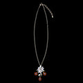 Arancione - Collana con ciondolo fiori e frutta