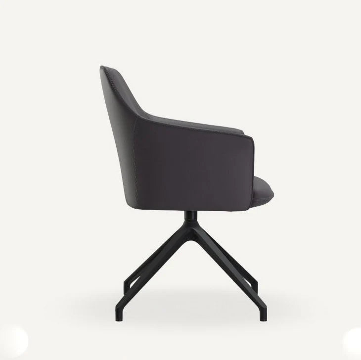 Leolux Drehstuhl Mara Cruz Leder Senso Castor,  Gestell Granite matt