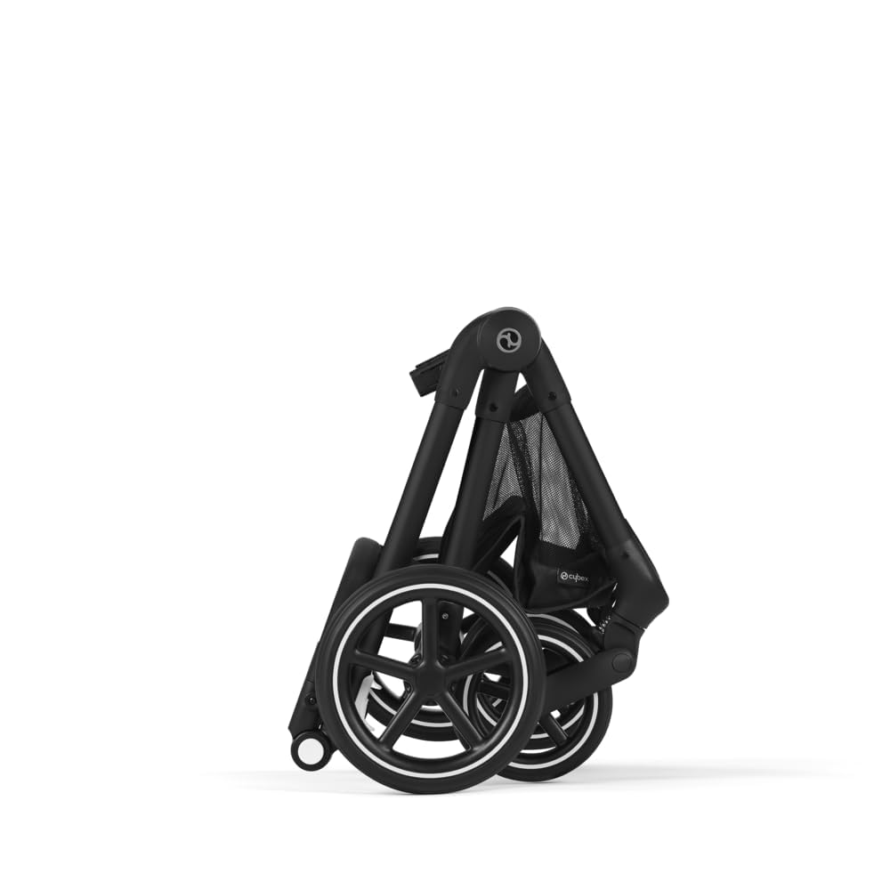 CYBEX Gold Kinderwagen EOS Lux 2-in-1, Reisesystem, Ab Geburt bis 22 kg (ca. 4 Jahre), Moon Black