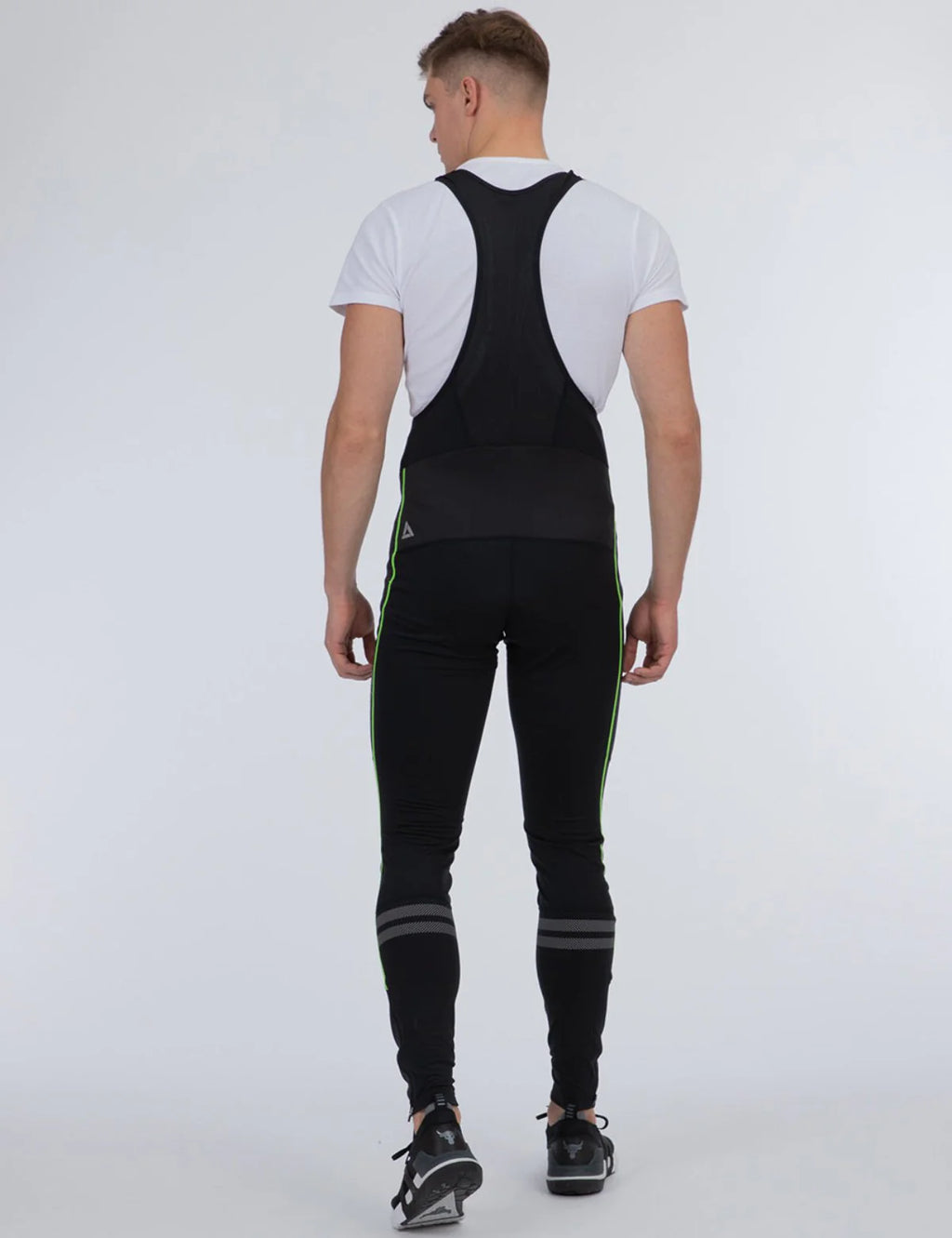 Pantalone Invernale da Ciclismo Lungo con Bretelle da Uomo Pro Line II Nero-Neon