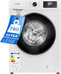 Lavatrice Bomann 7kg | max. 1400 giri/min | 10 anni di garanzia sul motore | Motore inverter efficiente, silenzioso e durevole | 15 programmi | Programmazione fine ciclo | Display LED | WA 7175 bianca