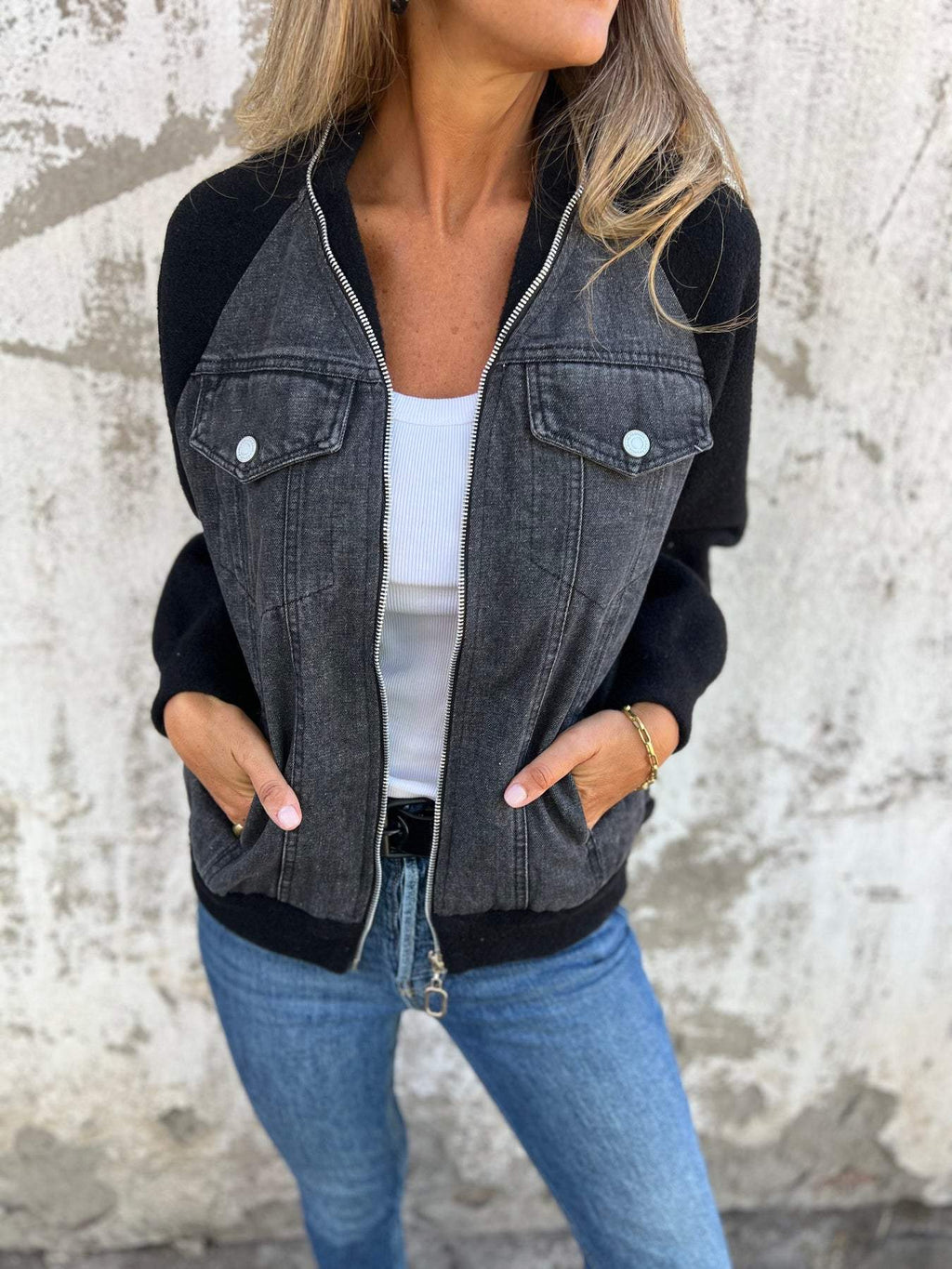 Giacca moderna con denim Prezzo normale