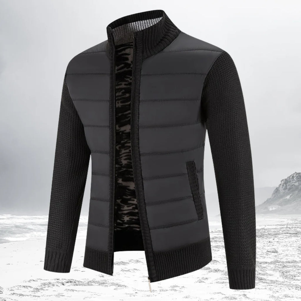 Gepaddeter Pullover mit Reiverschluss für Herren