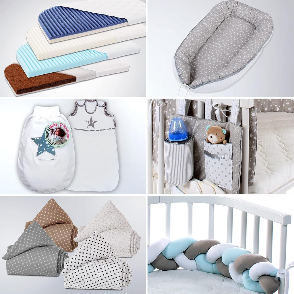 babybay Original Lettino da affiancare in massello di faggio / compatto e trasformabile / Lettino per bambini regolabile in altezza senza livelli preimpostati ed ecologico / Lettino evolutivo (laccato bianco) / inclusa Matratze