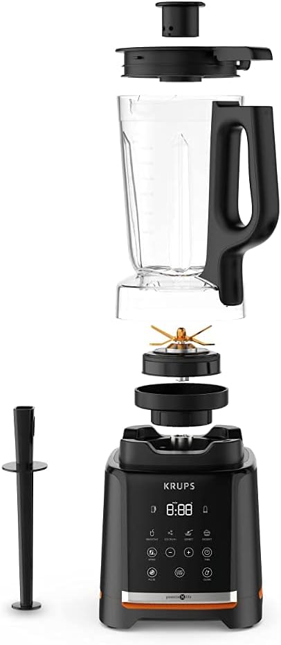Krups Frullatore ad alta velocità InfinyMix KB9158 | 1600 W | 5 programmi automatici + impostazione manuale | Caraffa Tritan | ricettario incluso | Frullati, frappè, ghiaccio tritato | Nero