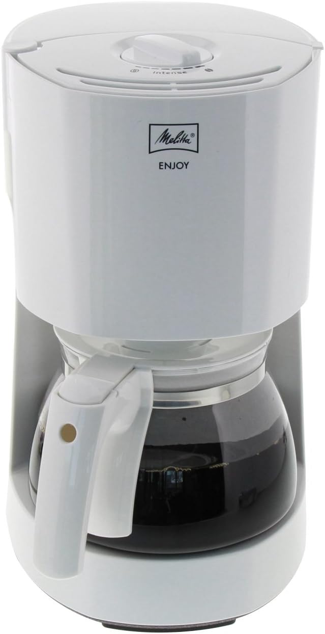 Melitta Enjoy - Macchina da caffè con filtro - con caraffa termica - sistema antigoccia - 8 tazze - bianco (1017-05)