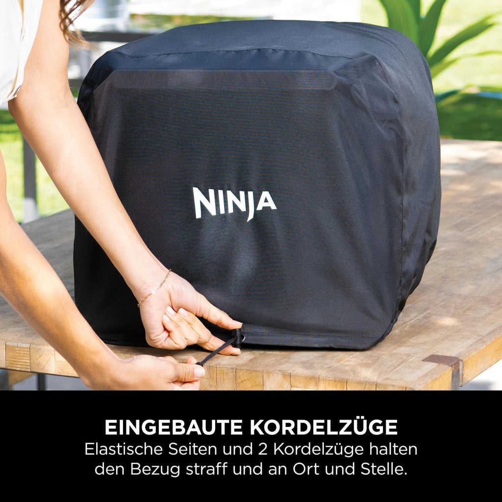 Ninja Woodfire verstellbarer Ständer und Beistelltisch, Außenofen- und Grillständer, robuster Outdoor-Kochtisch und Pizzaofenständer, Schwarz 4718J800EUUK