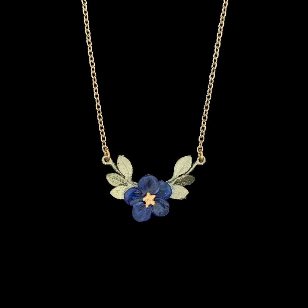Nontiscordardimé di primavera - collana piccola con pendente floreale