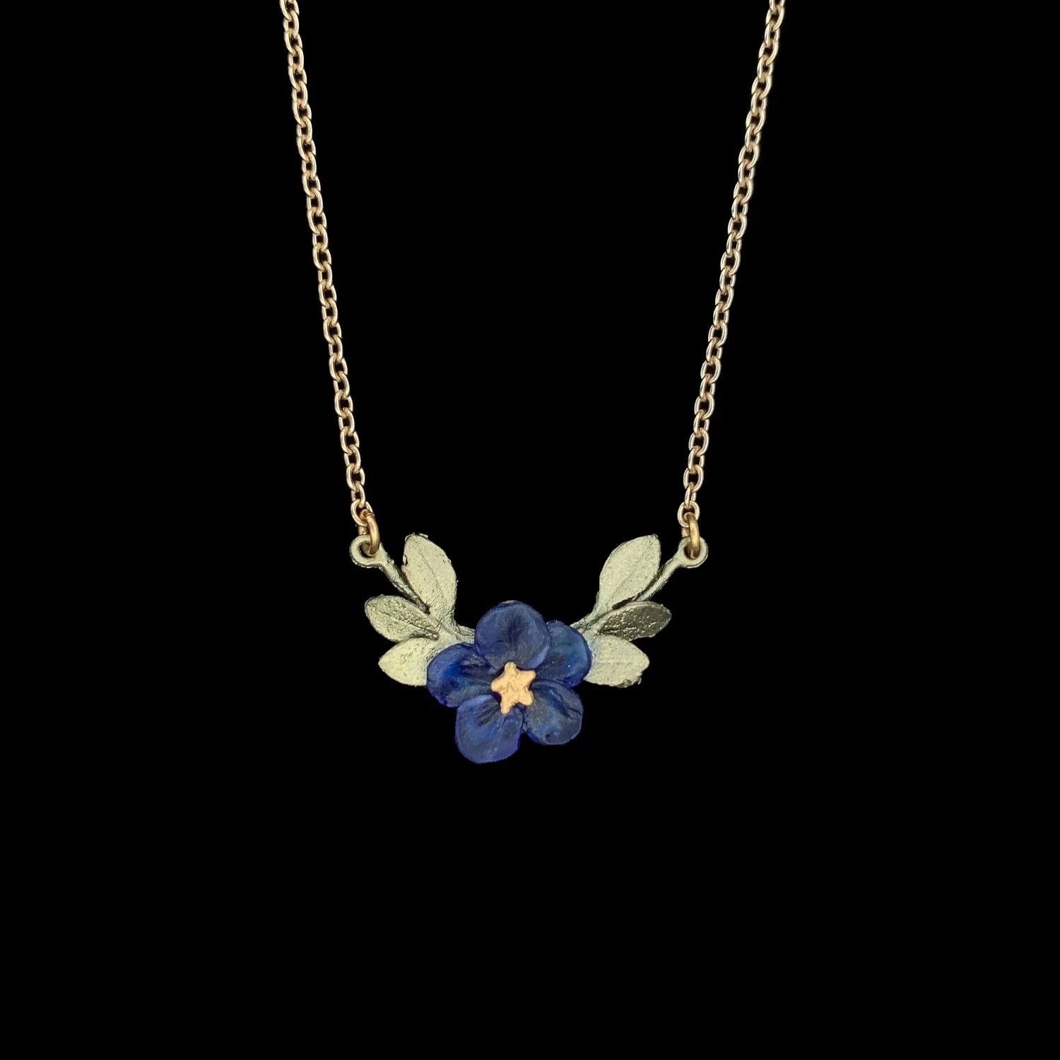 Nontiscordardimé di primavera - collana piccola con pendente floreale