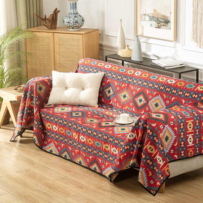 Multifunktionaler marokkanischer Jacquard-Sofabezug und berwurfdecke