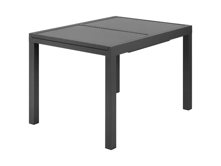 Set in alluminio »Houston«, 9 pezzi - Tavolo allungabile e 8 sedie schienale alto, grigio