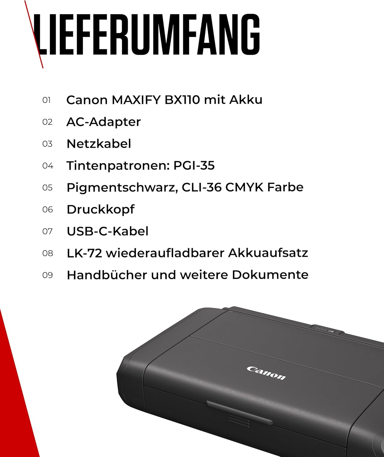 Canon PIXMA TR150 stampante portatile con batteria (Wi-Fi, cloud, AirPrint, 4.800 DPI x 1.200 DPI, USB 2.0 ad alta velocità tipo C, display OLED, stampante a getto d'inchiostro), nero