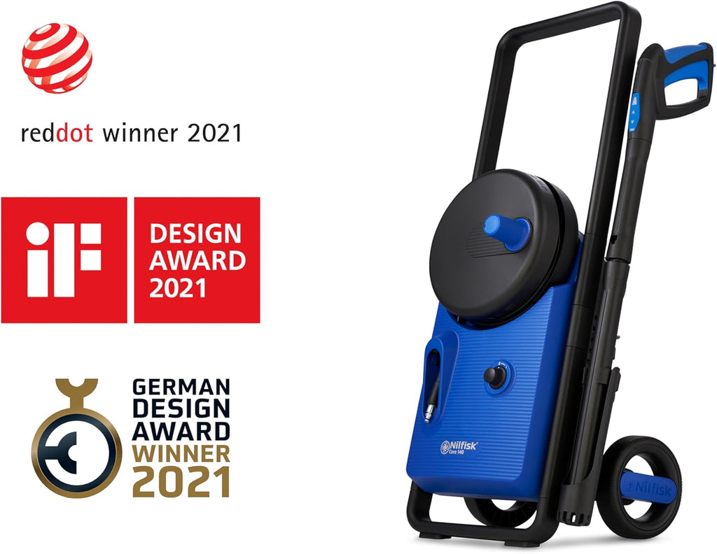 Nilfisk Core 140 Idropulitrice con PowerControl - Idropulitrice per la pulizia di aree esterne e il lavaggio auto (1800 W)