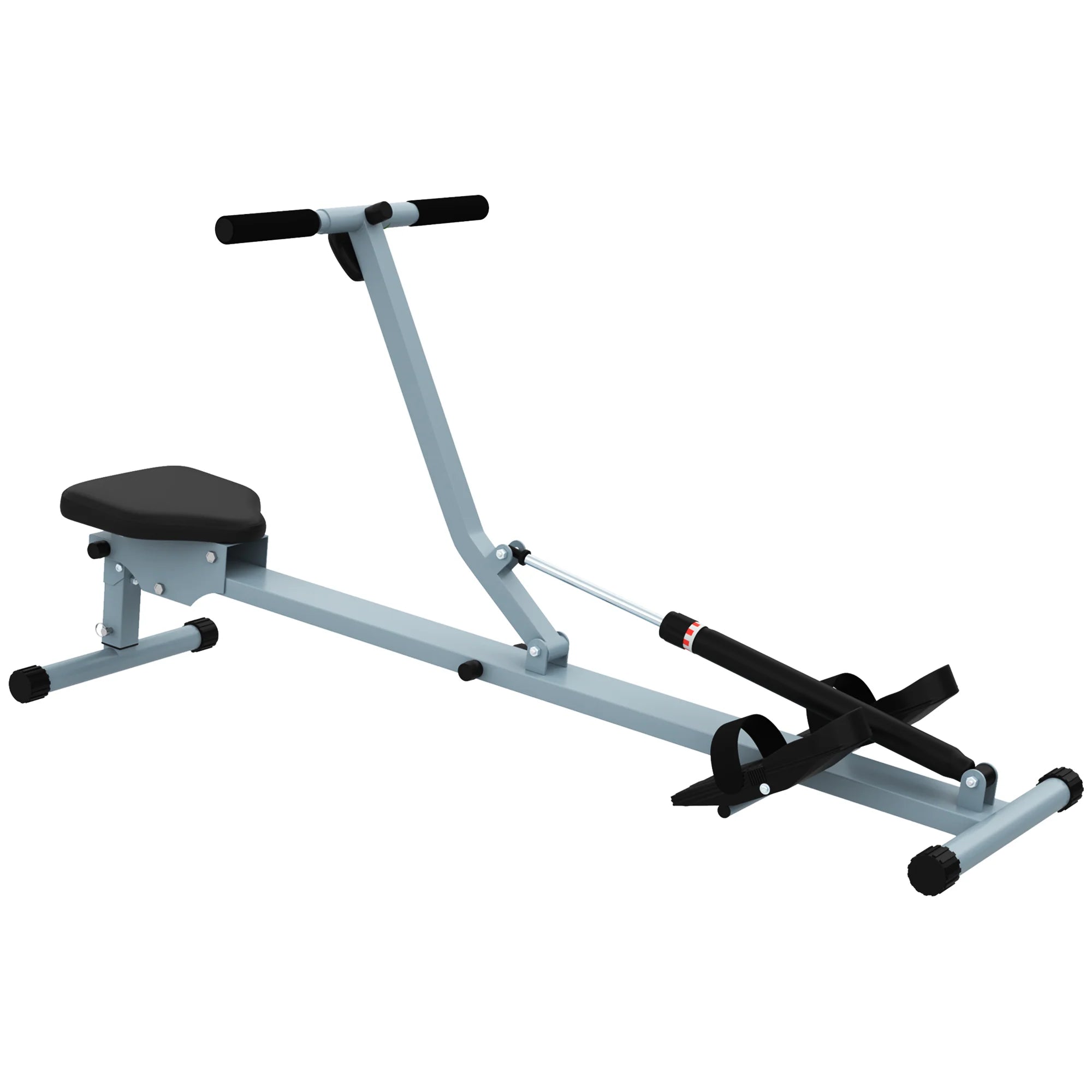 HOMCOM Vogatore Pieghevole Attrezzo Fitness con Display LCD e Resistenza Regolabile
