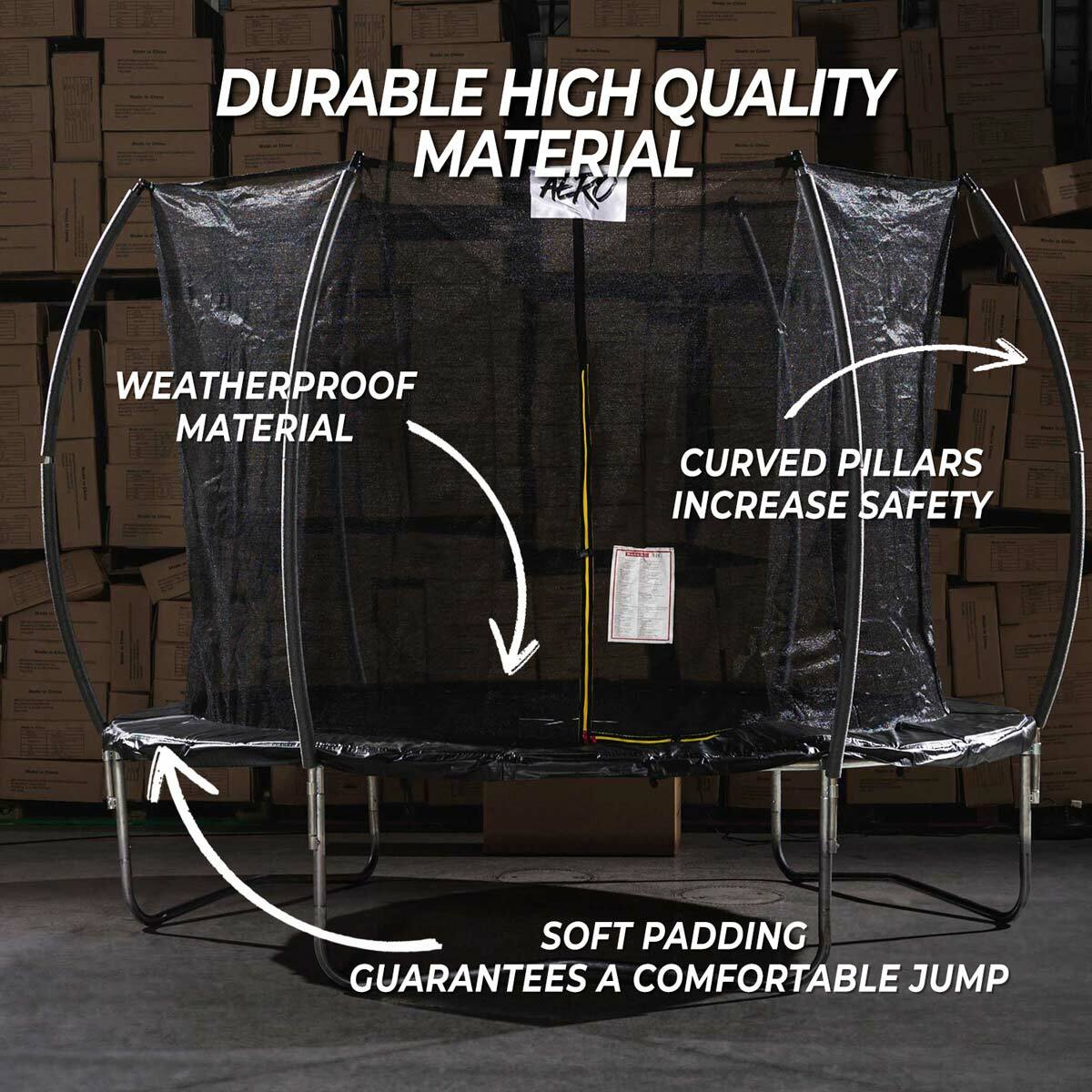 Trampolino React Aero 4,27m con rete di sicurezza