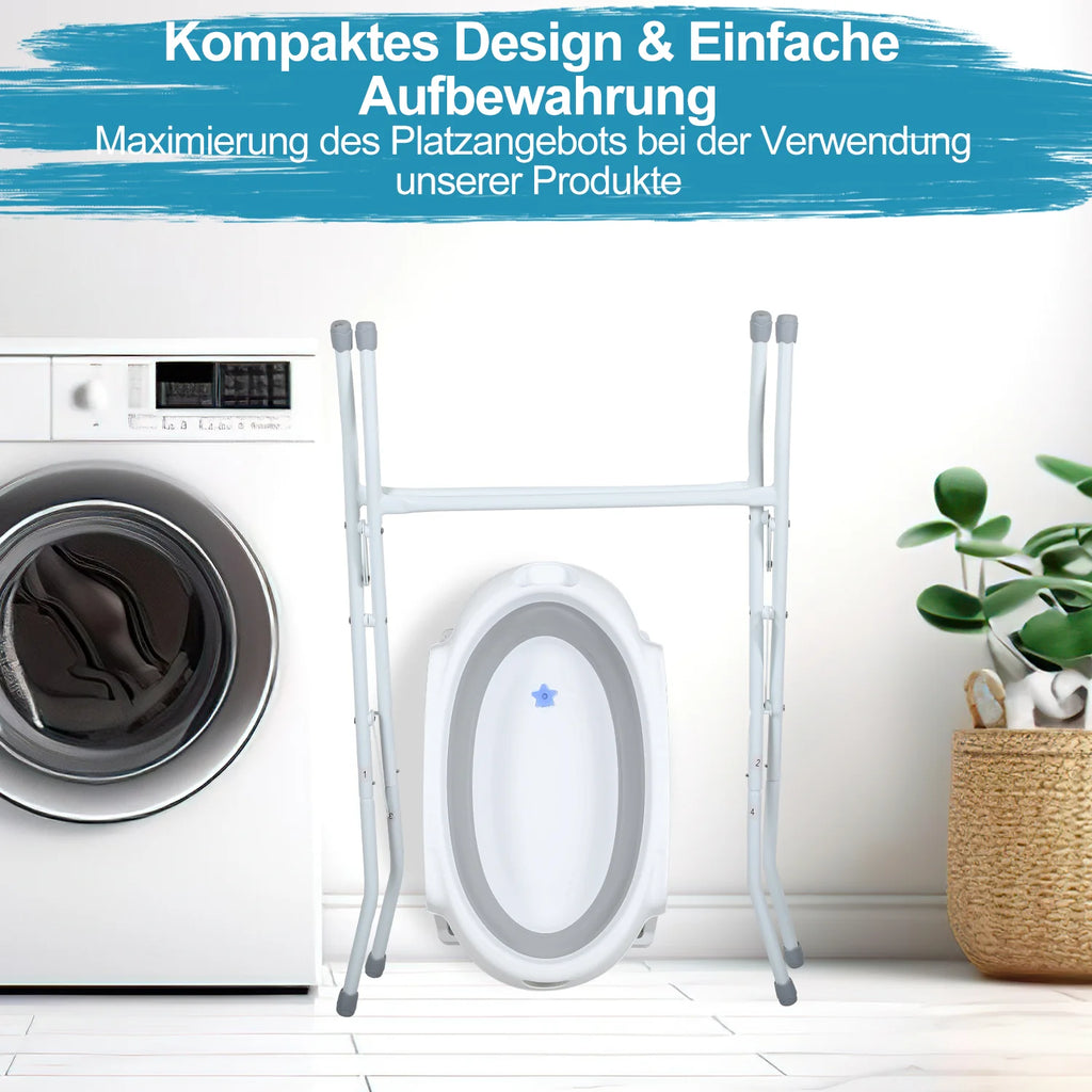 Sonnewelt Babywanne mit Stnder Faltbare mit Thermometer