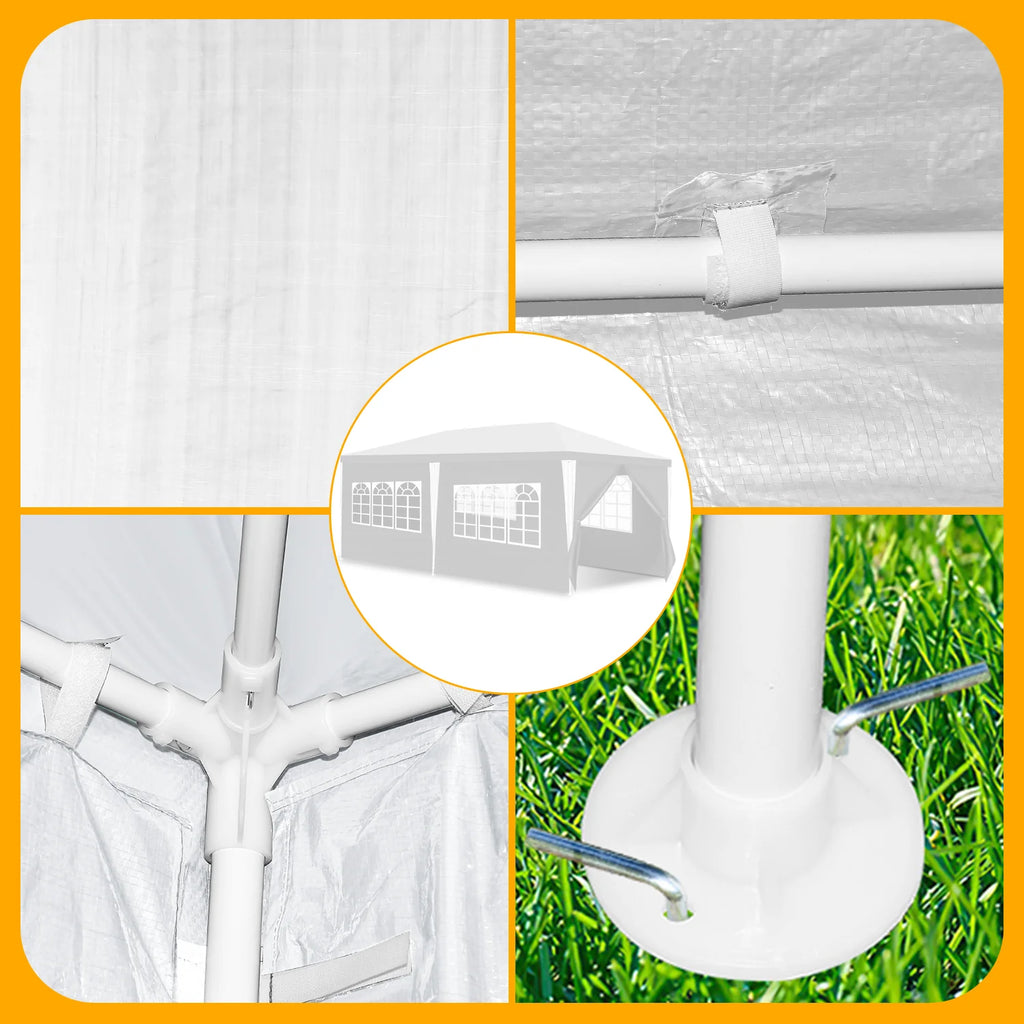 Sonnewelt Padiglione 3x6m Gazebo Impermeabile con Pareti Laterali