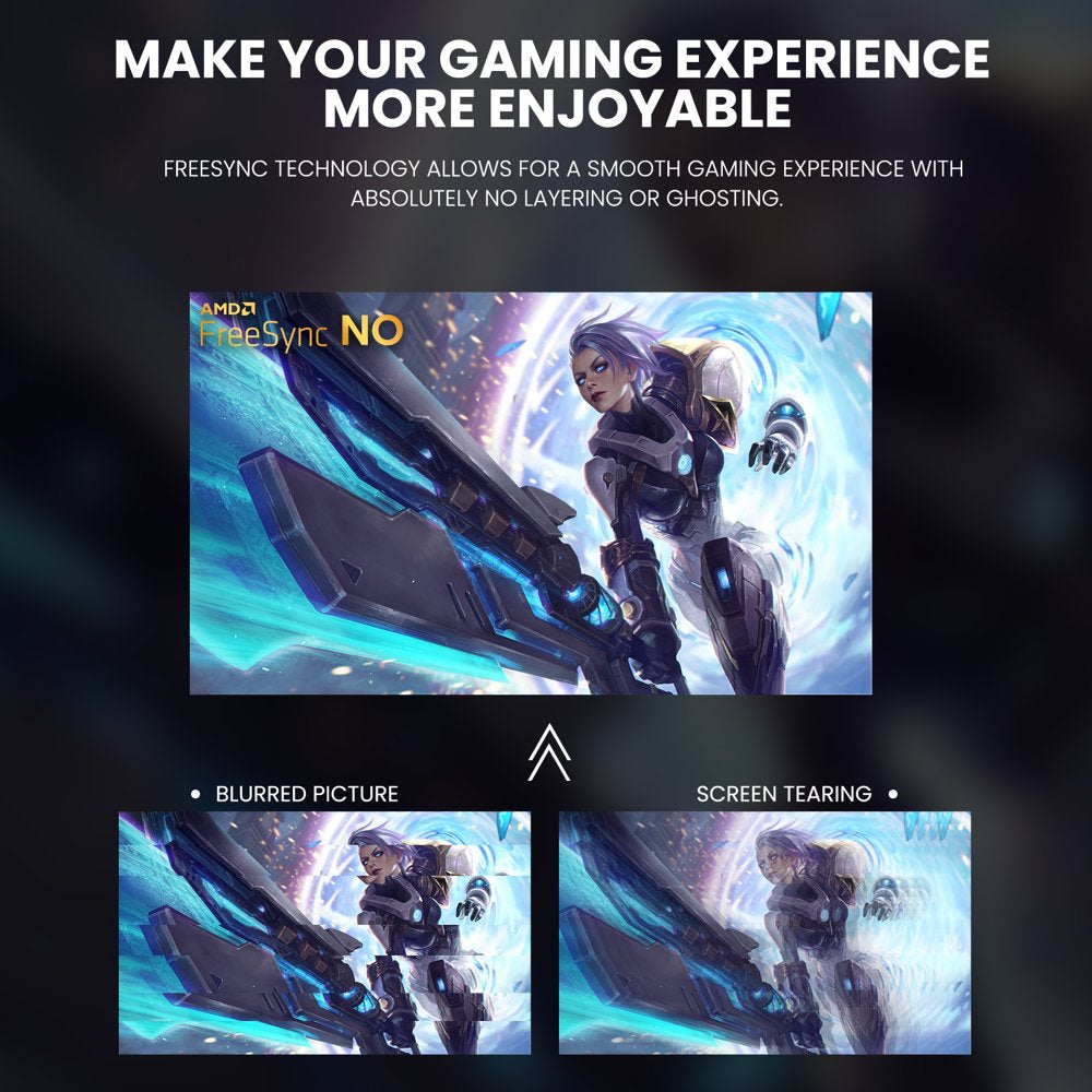 CRUA Monitor Gaming Curvo da 24" 180 Hz - Monitor per Computer Senza Cornice FHD 1080P, AMD FreeSync, Bassa Sfocatura di Movimento, Porte DP e HDMI, Nero