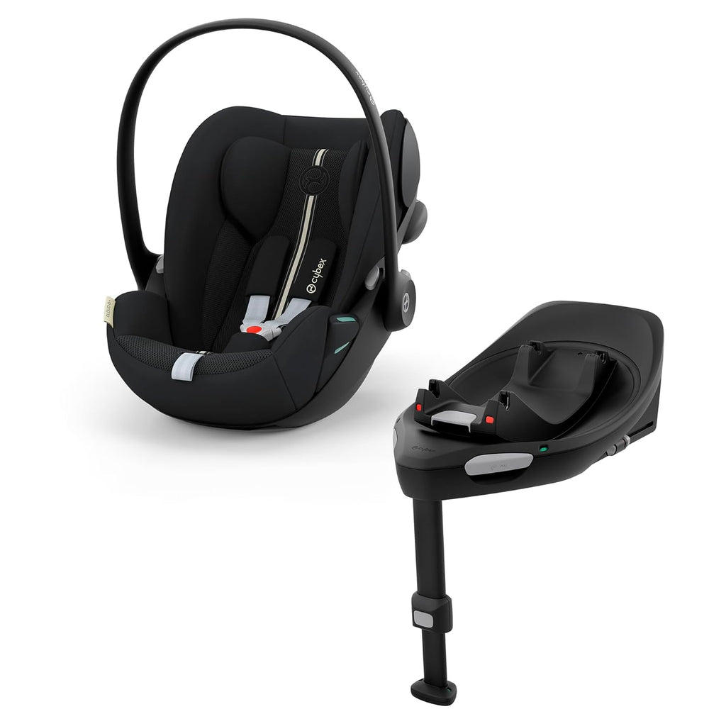 CYBEX Gold Seggiolino auto Cloud G i-Size Comfort, con riduttore per neonato, dalla nascita a circa 24 mesi, per bambini da 40 cm a 87 cm, max. 13 kg, Moon Black